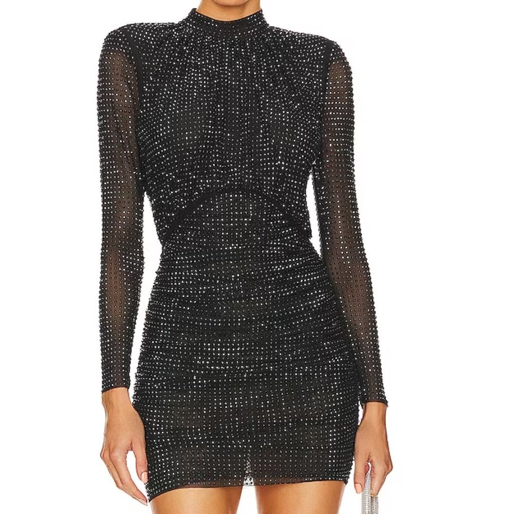 Self Portrait - Mesh Rhinestone Dress